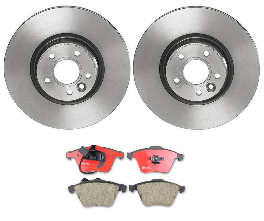 Volvo Brakes Kit - Brembo Pads and Rotors Front (320mm) (Ceramic) 31400942 - Brembo 1535401KIT